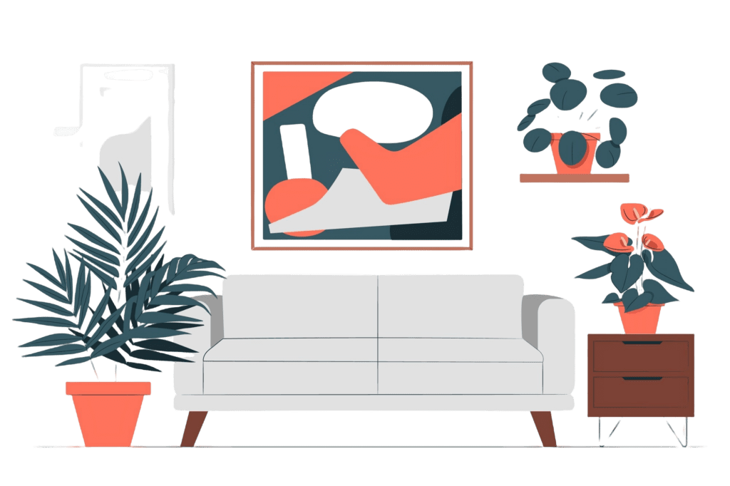 Opieka nad wynajmowanym mieszkaniem — wykorzystanie kontrastu jako elementu przyciągającego uwagę.